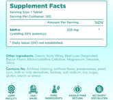 Liver Support for Dogs with SAM-e - Chewable SAM-e for Dogs Bone Mood Joint Brain and Liver Support Supplement with Easy Absorption 225mg S-Adenosyl-L-Methionine - Made in a cGMP US Lab (Single)